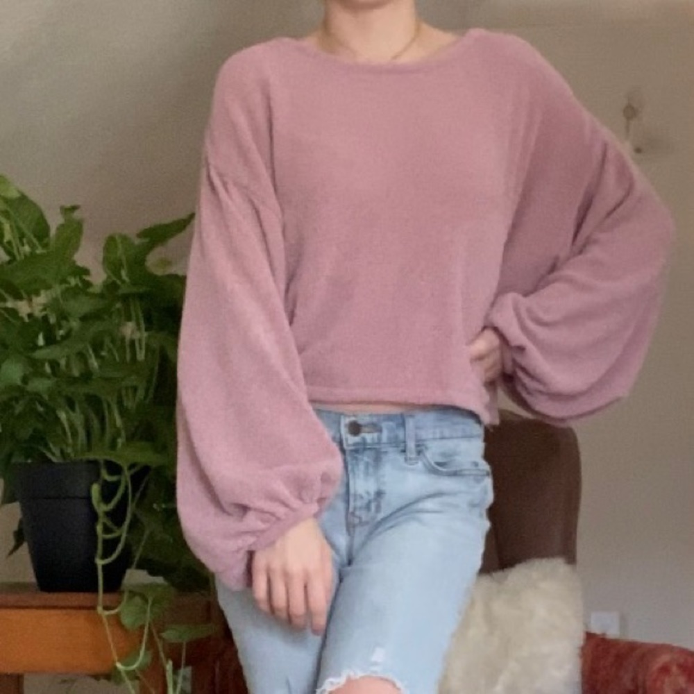 Adorable Pink Oversized Sweater